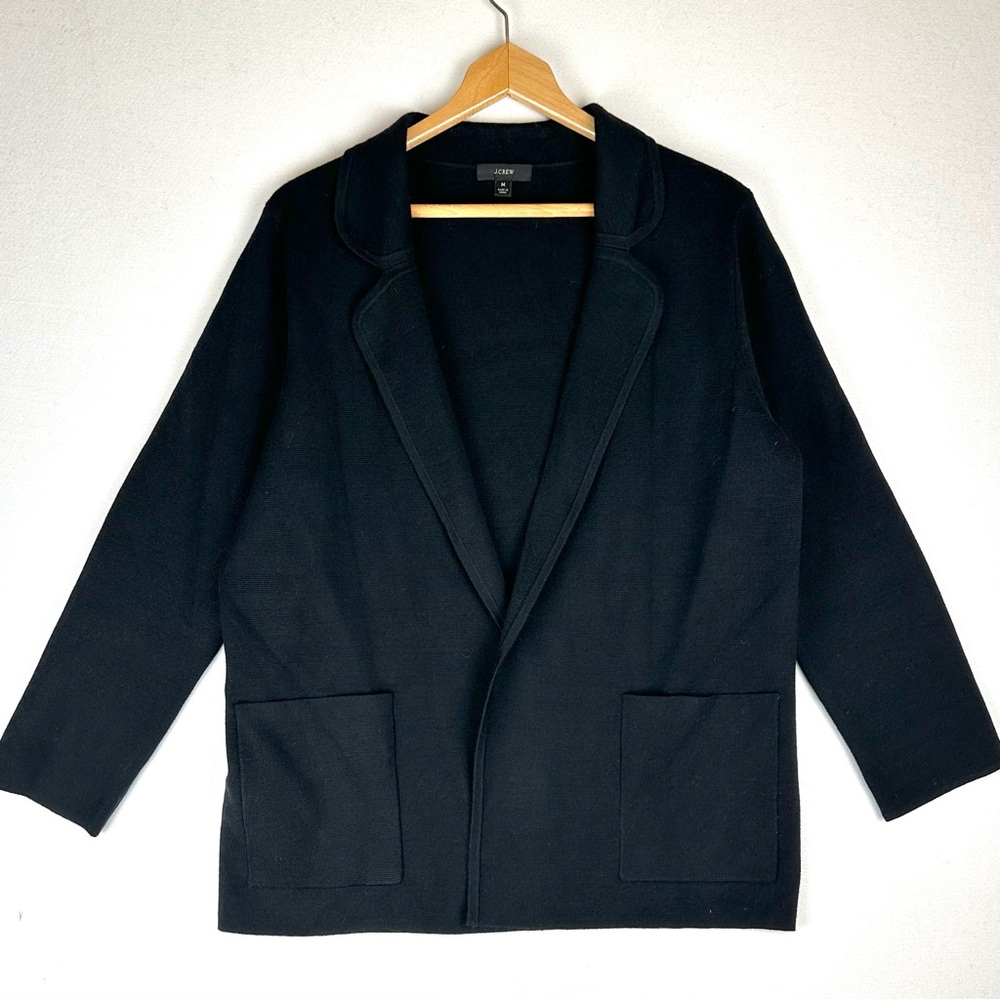 J Crew Eloise Sweater Blazer Black Office Classic